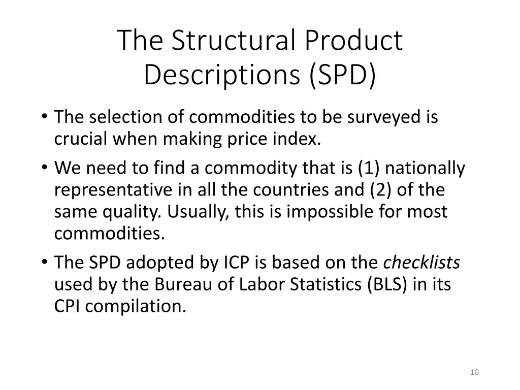 the structural product descriptions spd