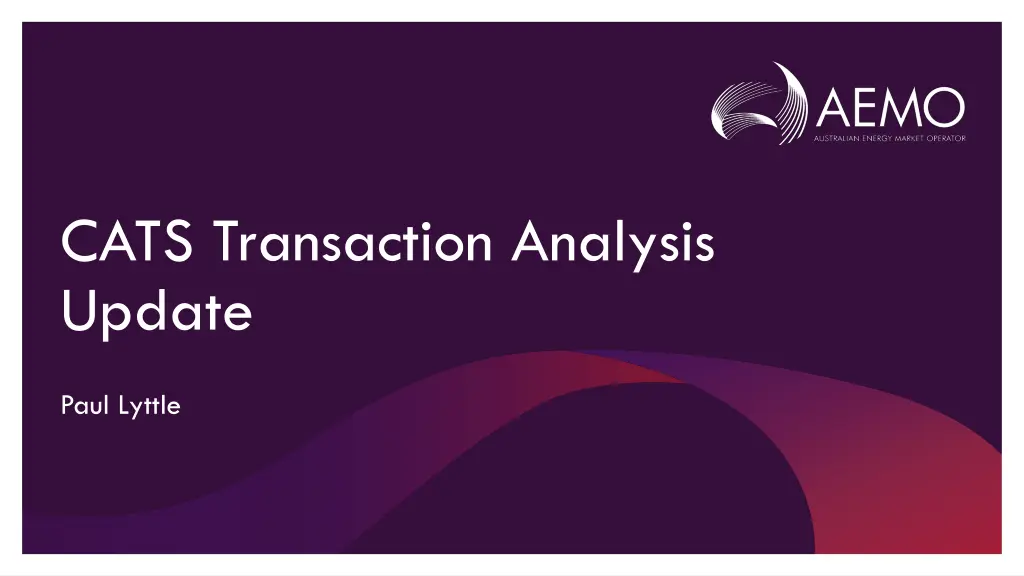 cats transaction analysis update