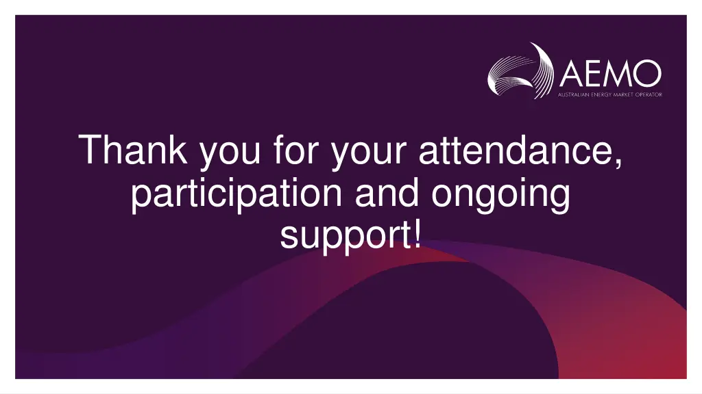 thank you for your attendance participation