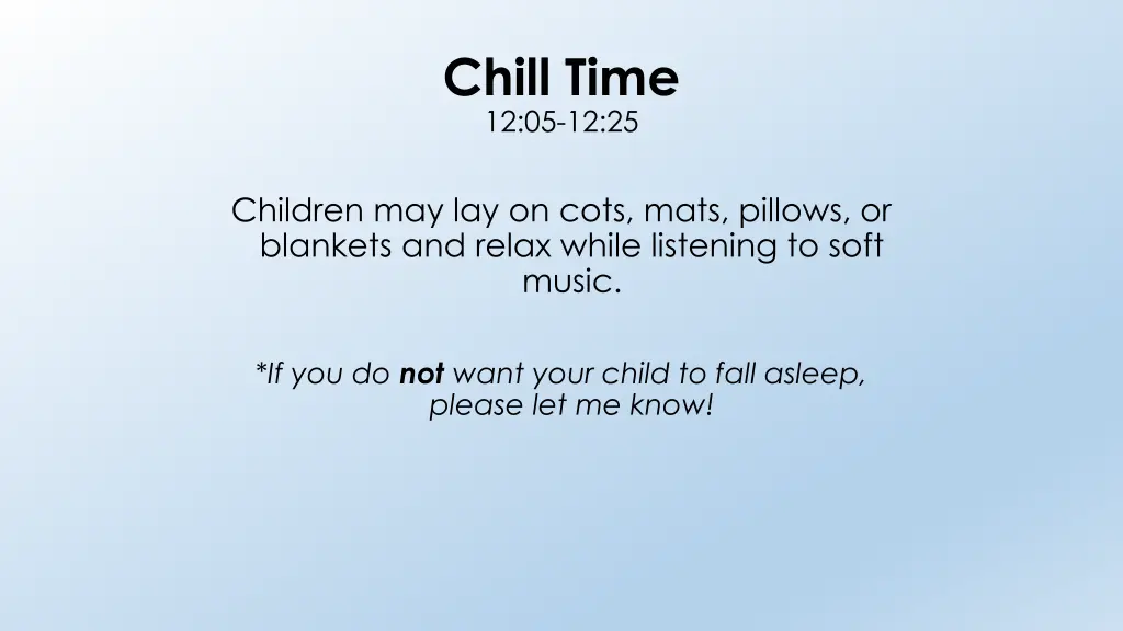 chill time 12 05 12 25