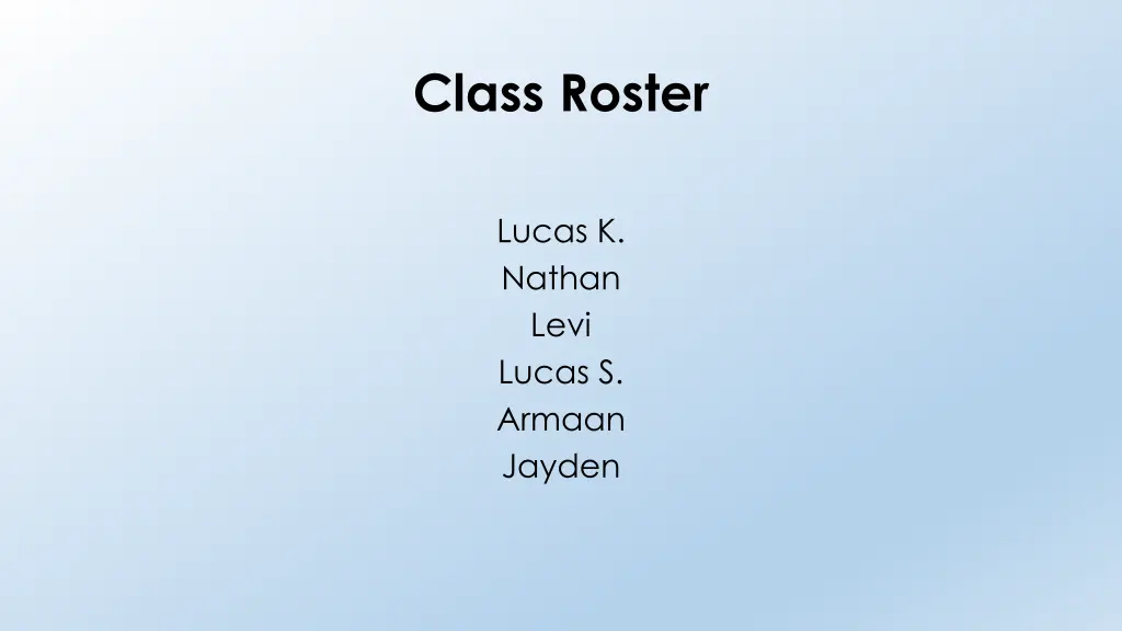 class roster