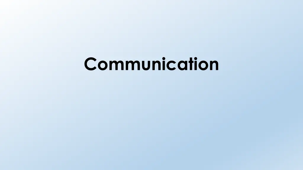 communication