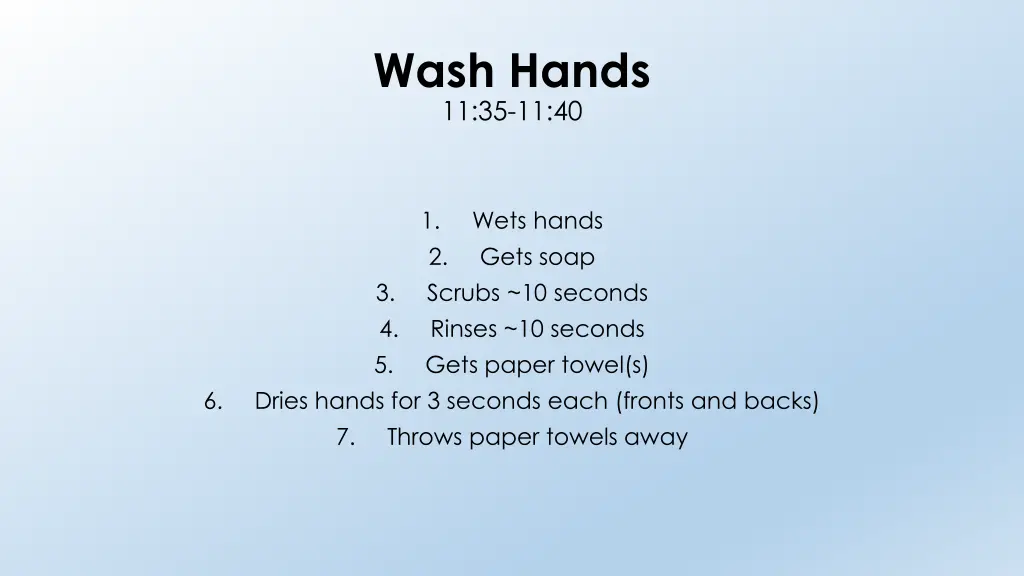 wash hands 11 35 11 40