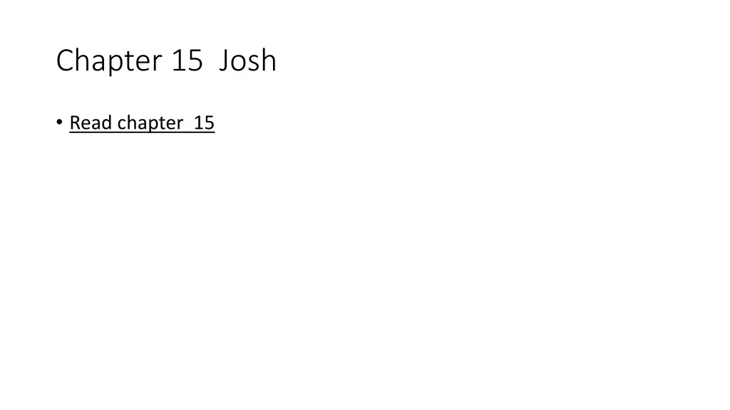 chapter 15 josh