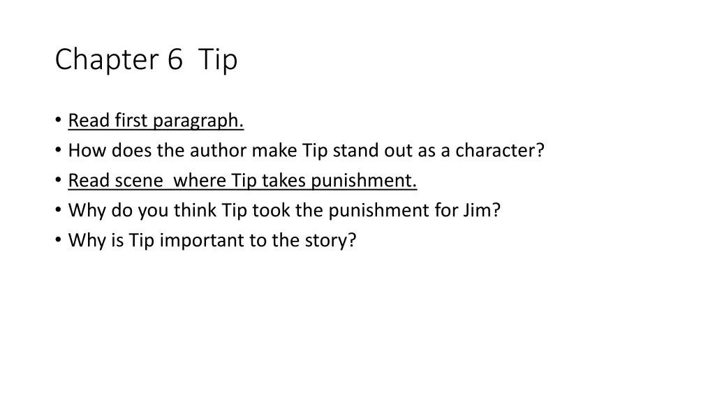 chapter 6 tip