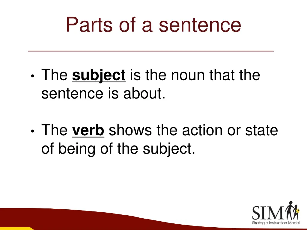 parts of a sentence