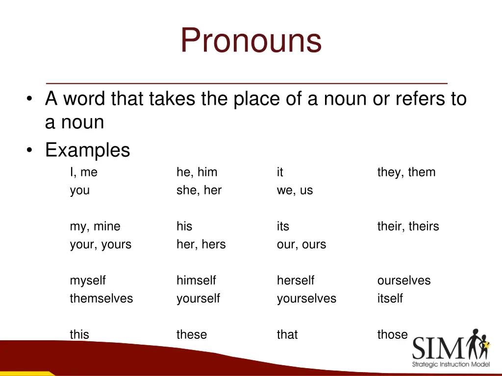 pronouns