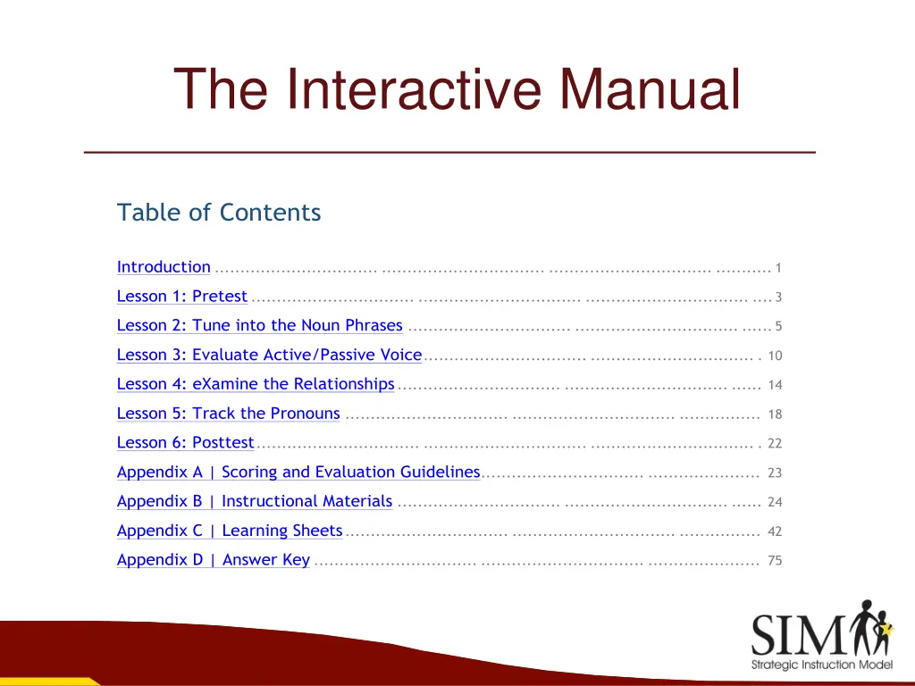 the interactive manual