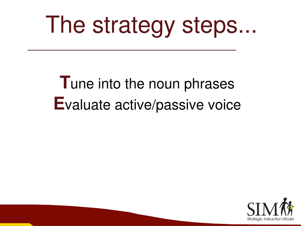 the strategy steps 2