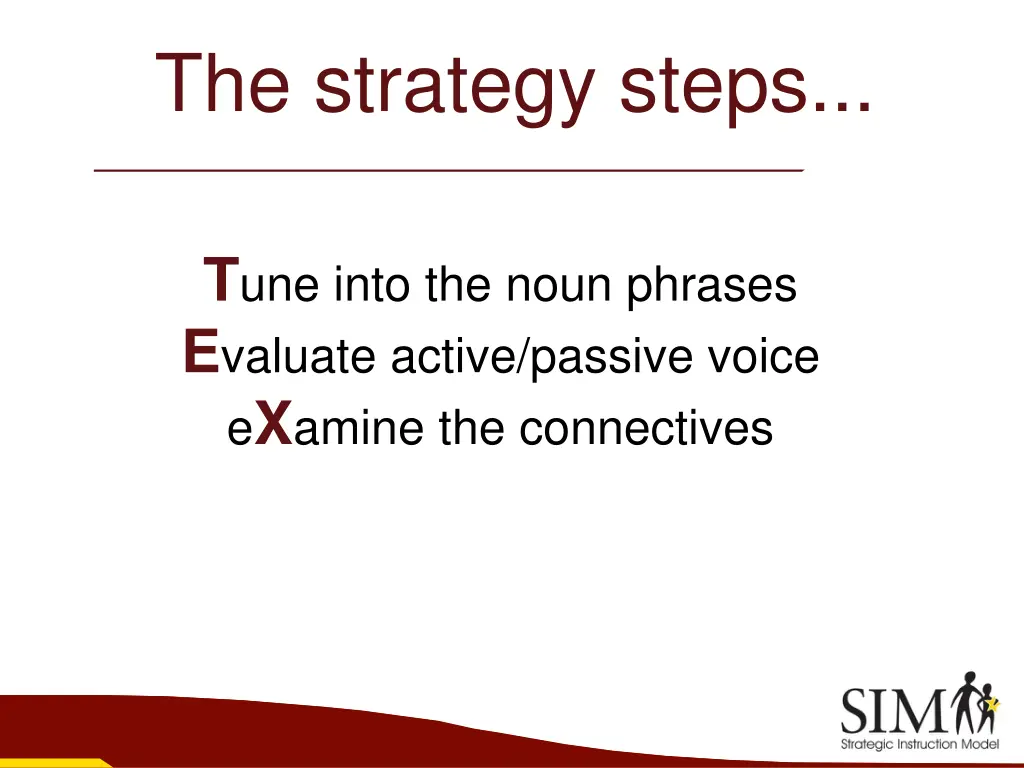 the strategy steps 3