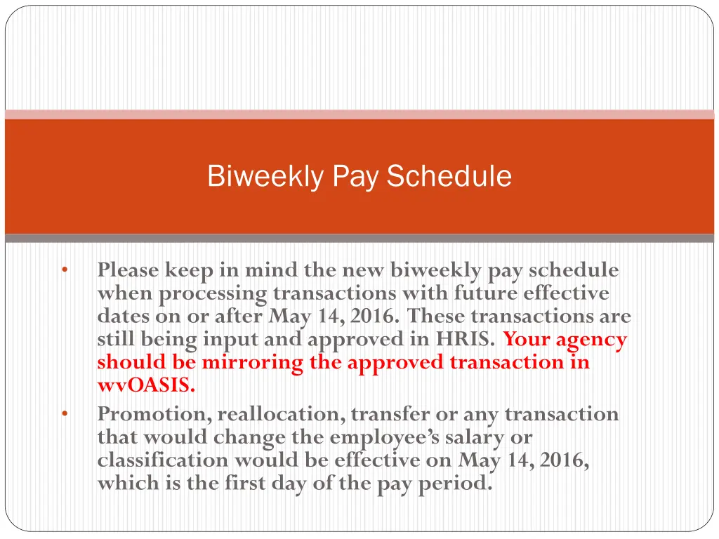 biweekly pay schedule