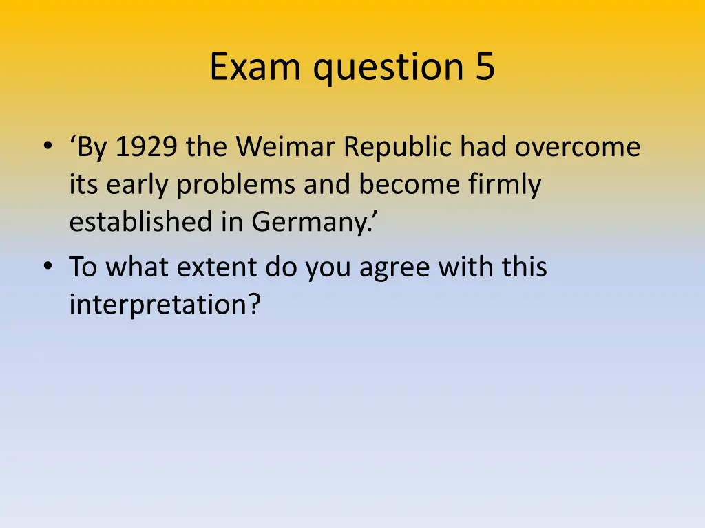 exam question 5