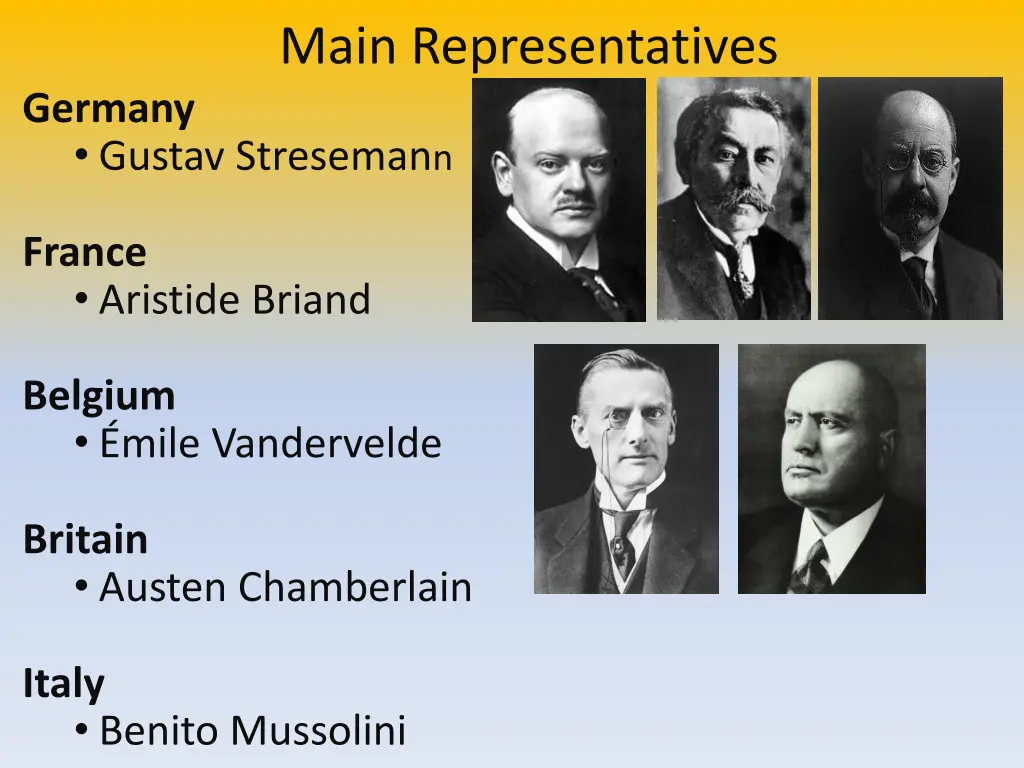 main representatives