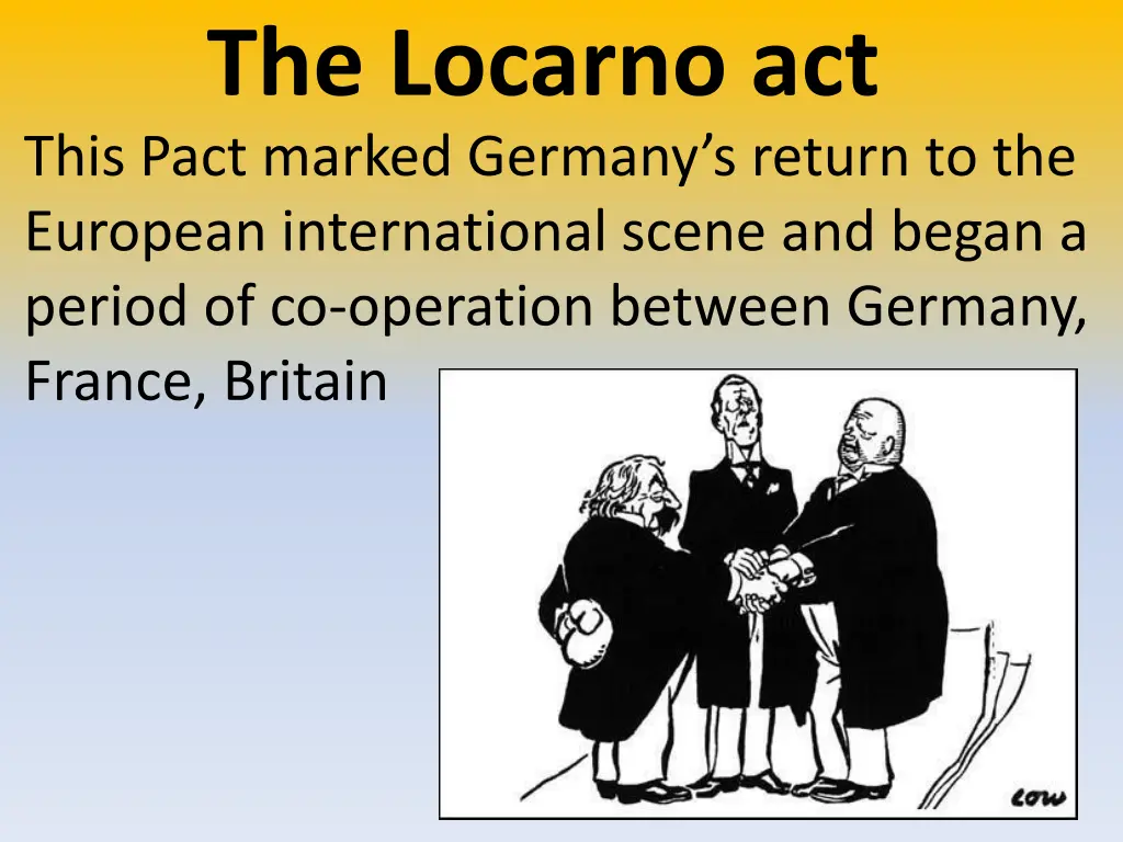 the locarno act this pact marked germany s return