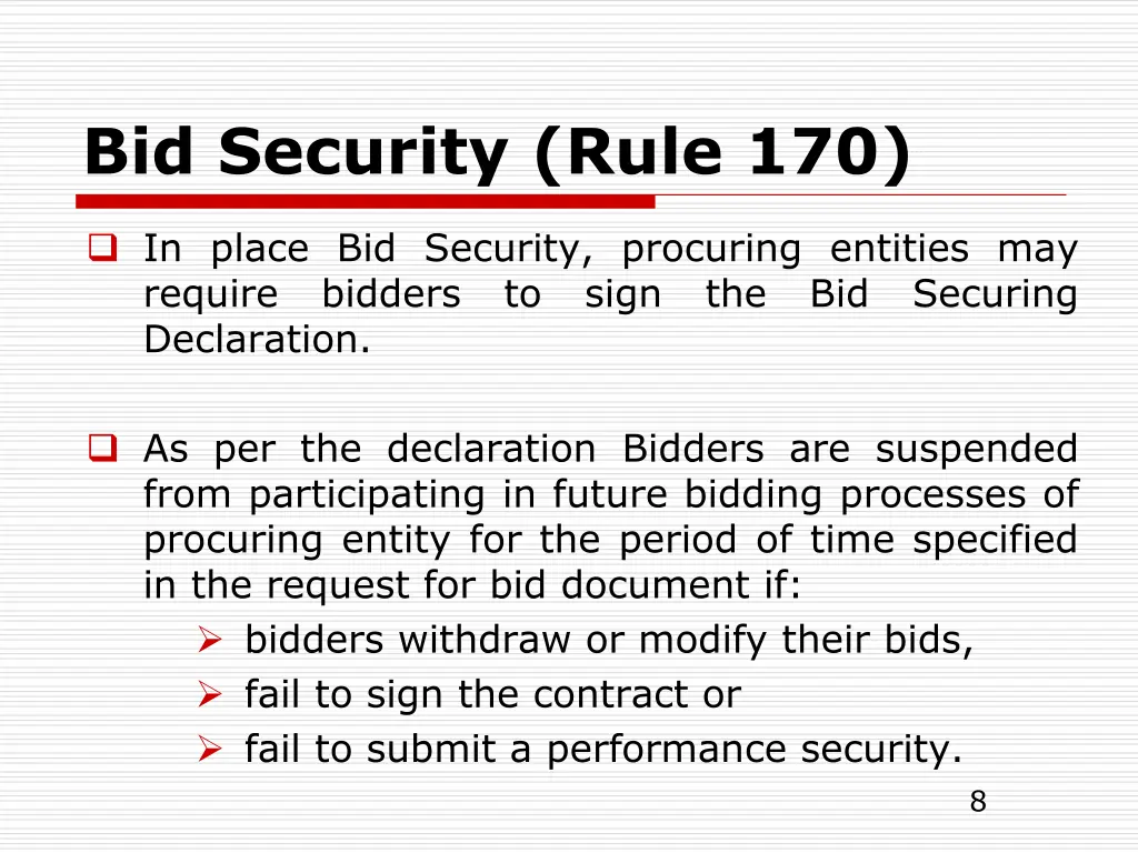 bid security rule 170