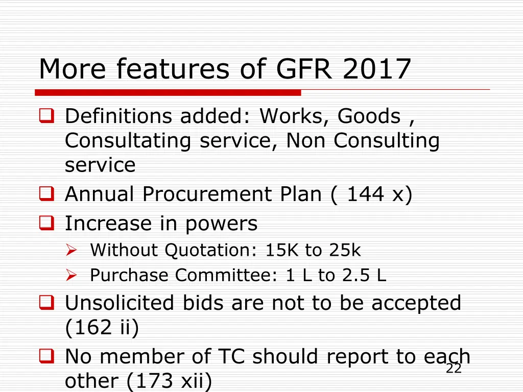 more features of gfr 2017