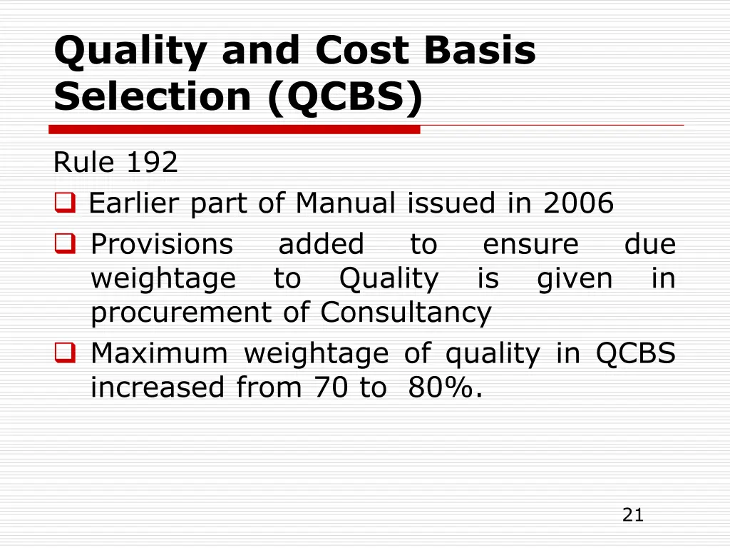 quality and cost basis selection qcbs