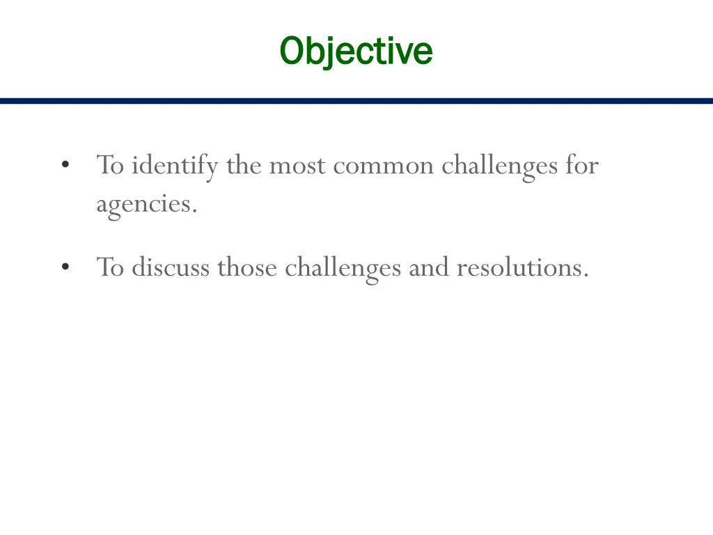 objective objective