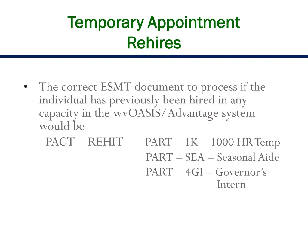 temporary appointment temporary appointment