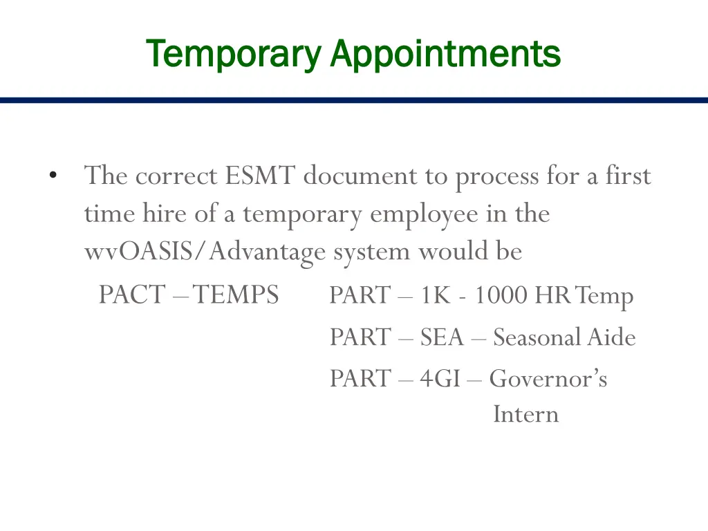 temporary appointments temporary appointments