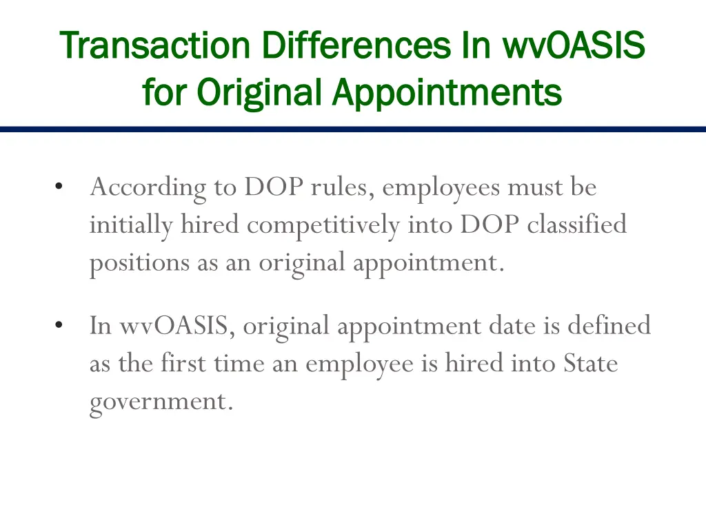 transaction differences in transaction