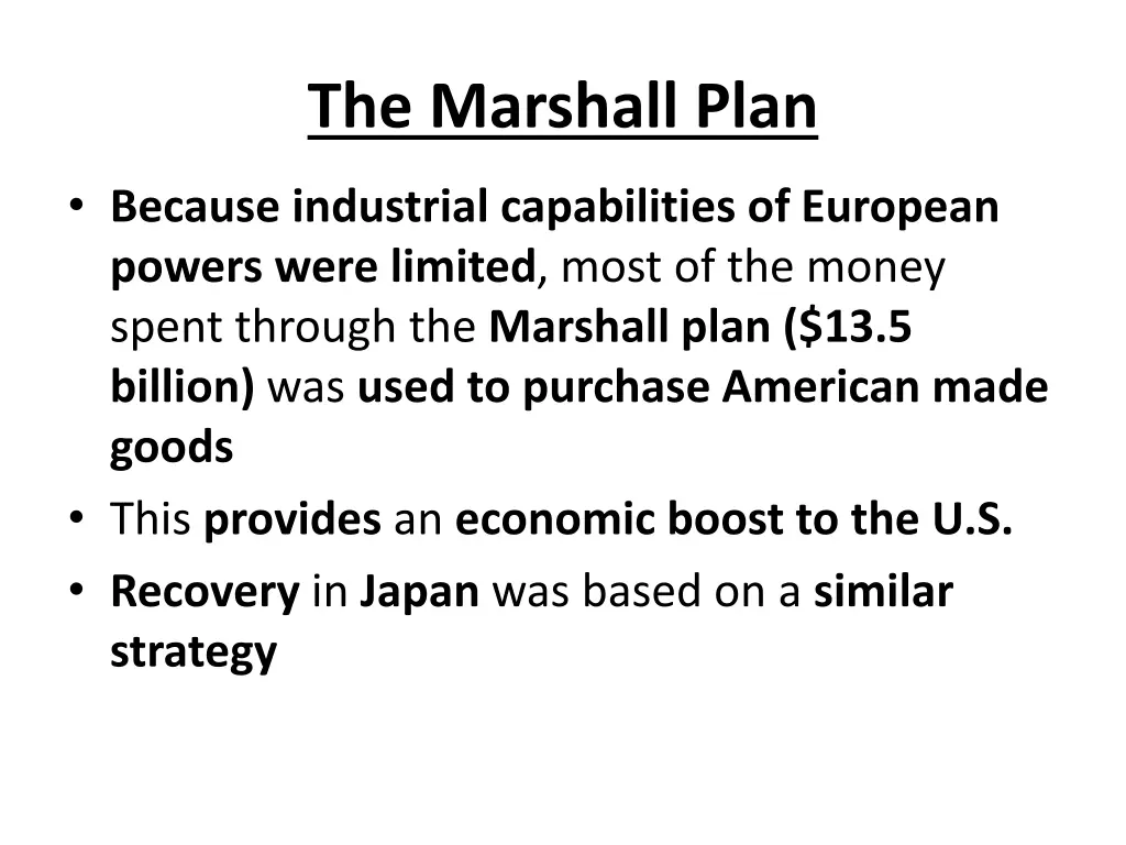 the marshall plan 1