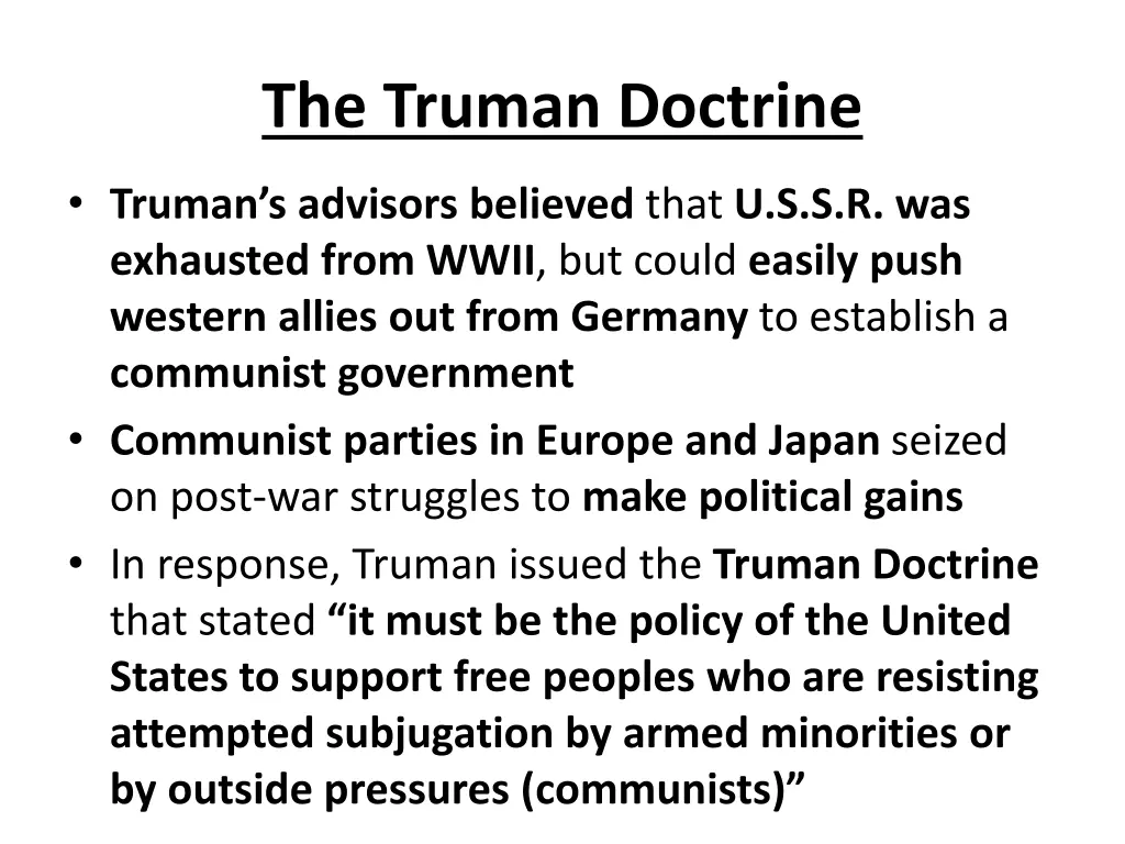 the truman doctrine 1