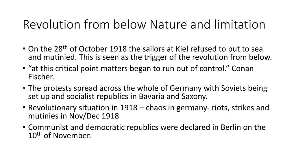 revolution from below nature and limitation