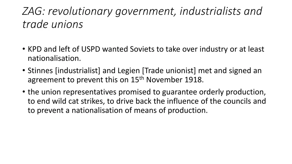 zag revolutionary government industrialists