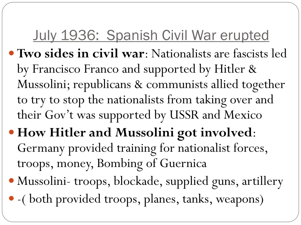 july 1936 spanish civil war erupted two sides