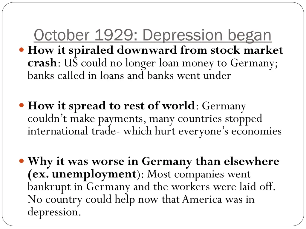 october 1929 depression began how it spiraled