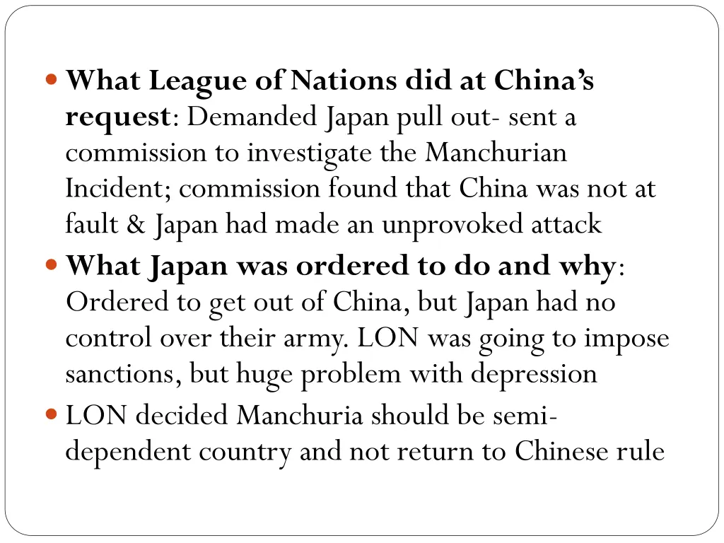 what league of nations did at china s request