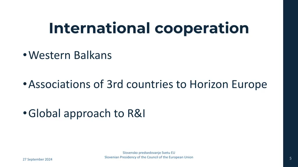 international cooperation