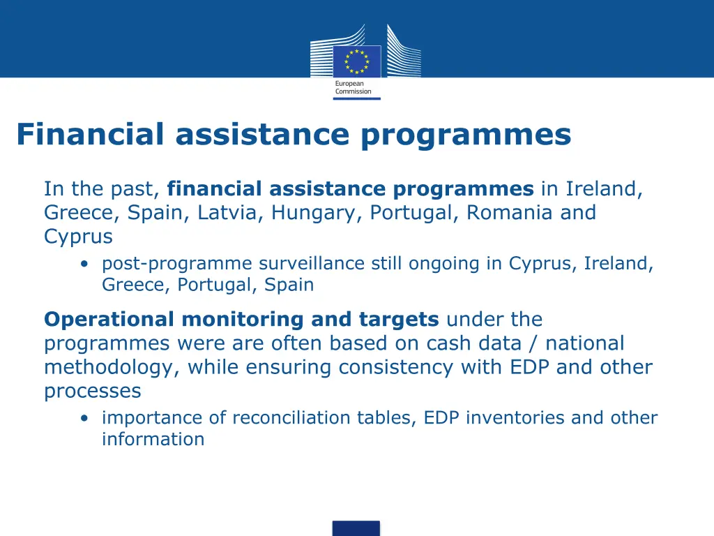 financial assistance programmes