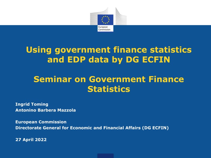 using government finance statistics and edp data