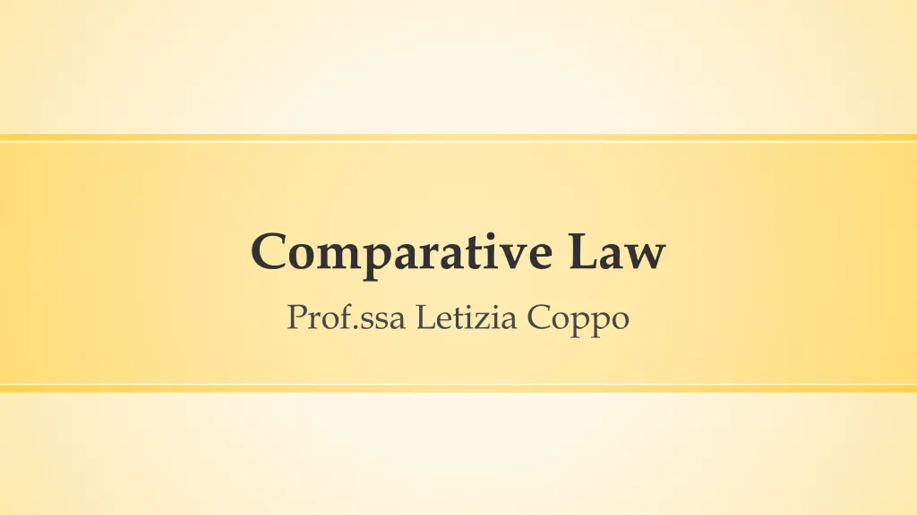 comparative law prof ssa letizia coppo 1