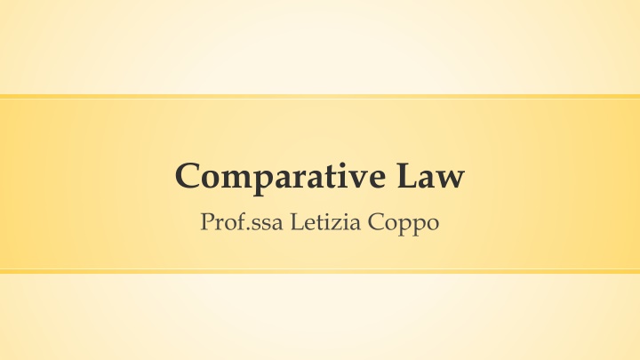 comparative law prof ssa letizia coppo