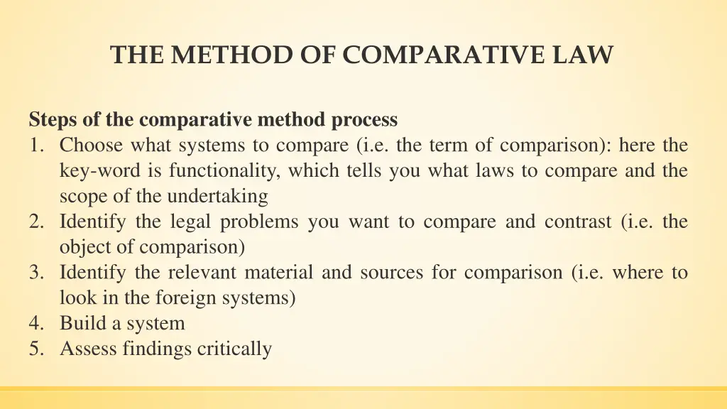 the method of comparative law 1