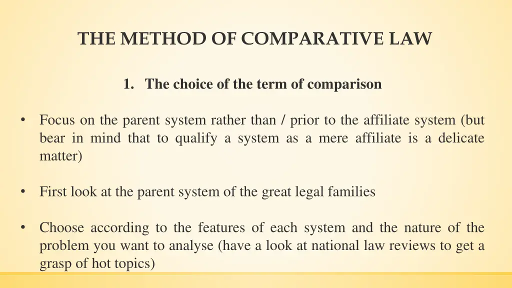 the method of comparative law 2