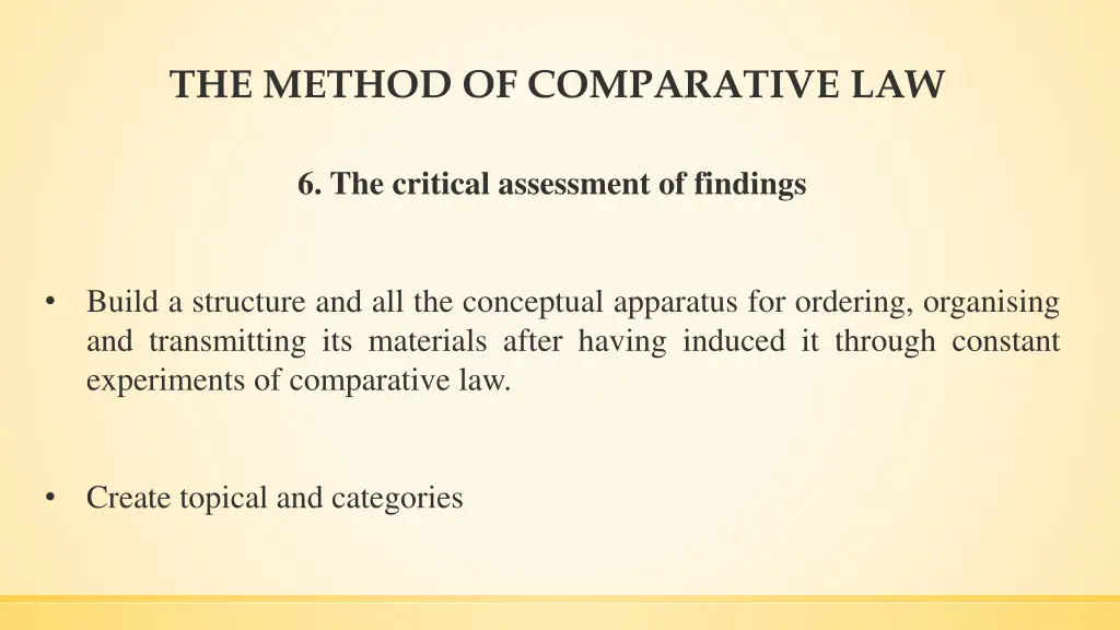 the method of comparative law 6