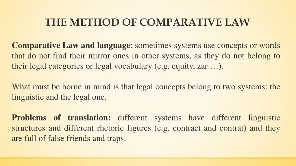 the method of comparative law 7