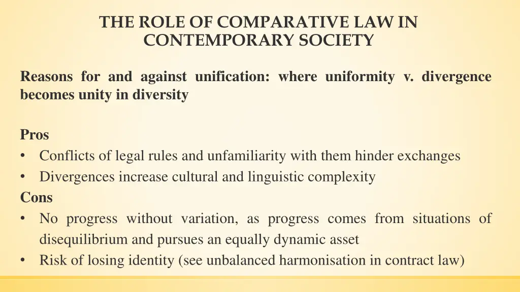 the role of comparative law in contemporary 10