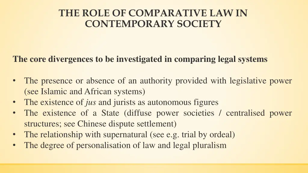 the role of comparative law in contemporary 12