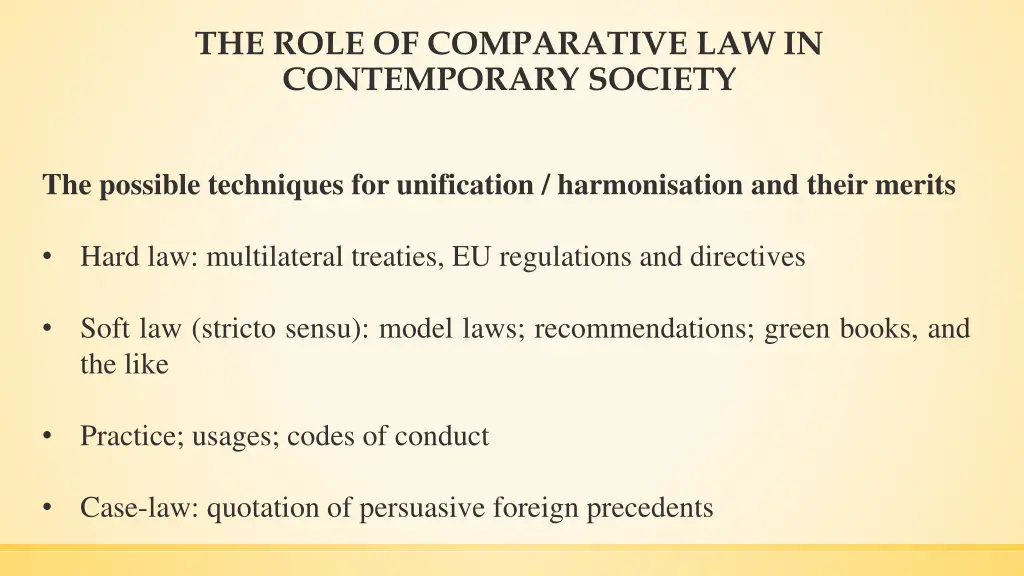 the role of comparative law in contemporary 13
