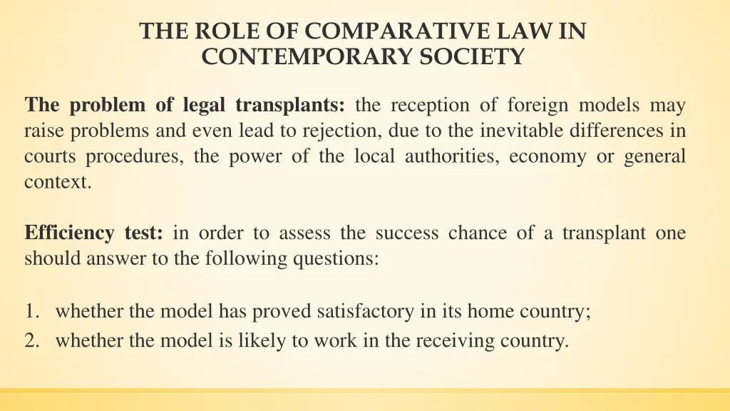 the role of comparative law in contemporary 2