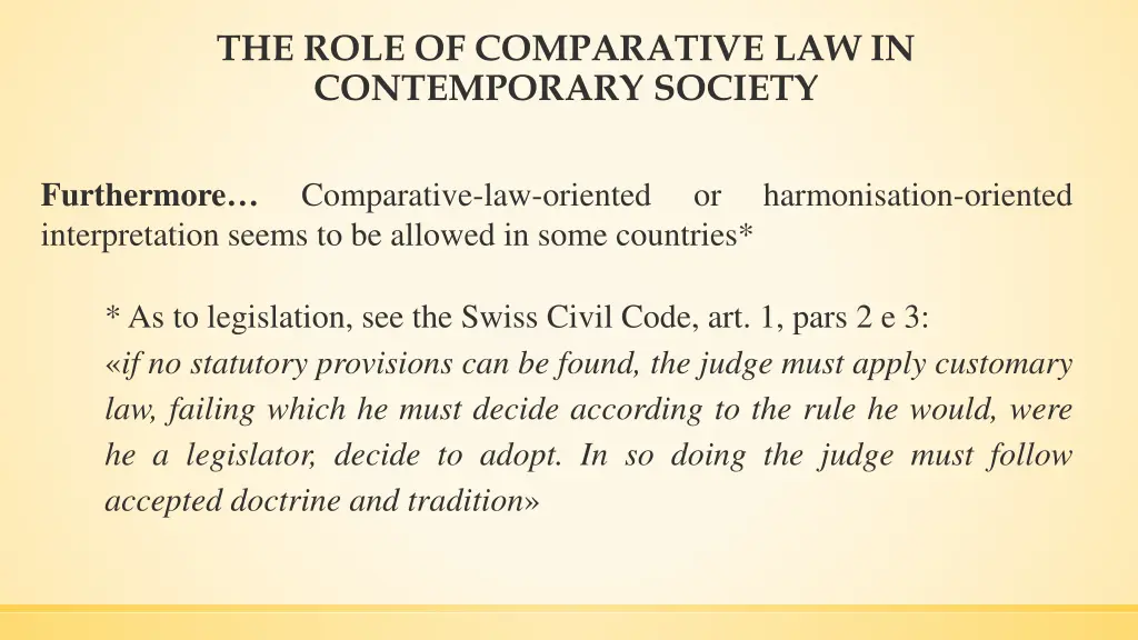 the role of comparative law in contemporary 4