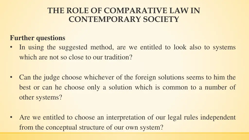 the role of comparative law in contemporary 6