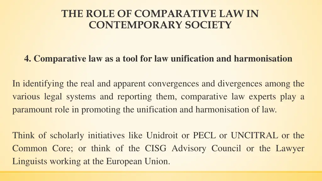 the role of comparative law in contemporary 9