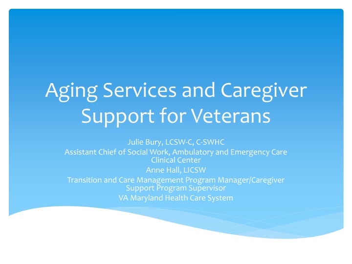 aging services and caregiver support for veterans