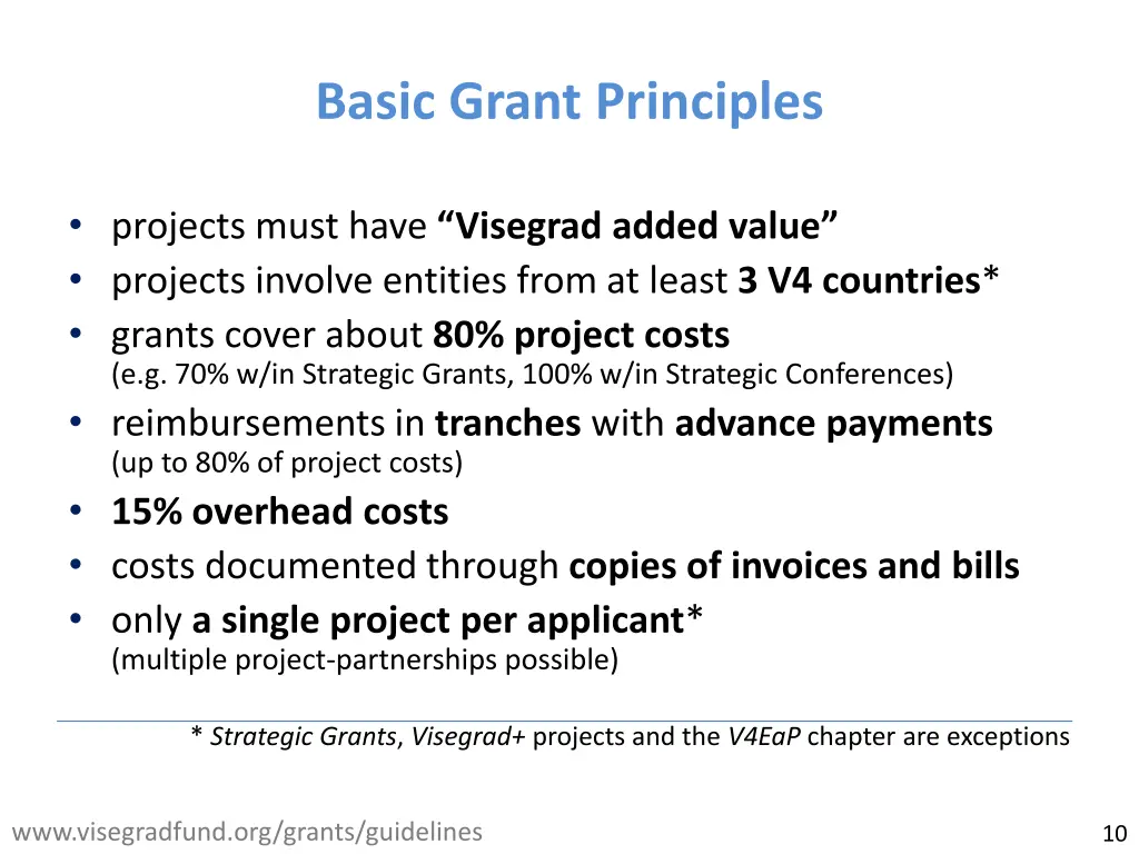 basic grant principles